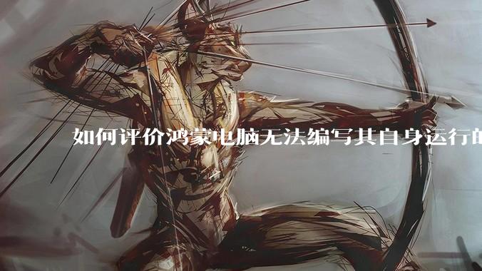 如何评价鸿蒙电脑无法编写其自身运行的程序？